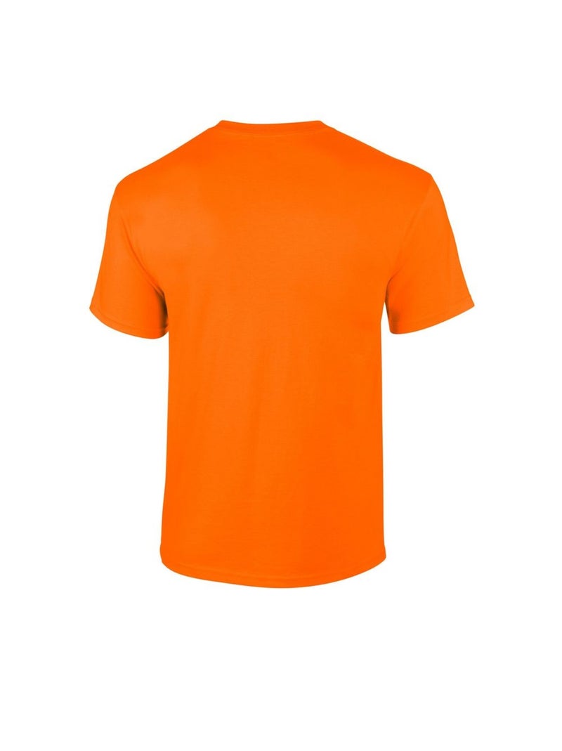 Gildan - T-shirt Noir/Orange fluo - Kiabi