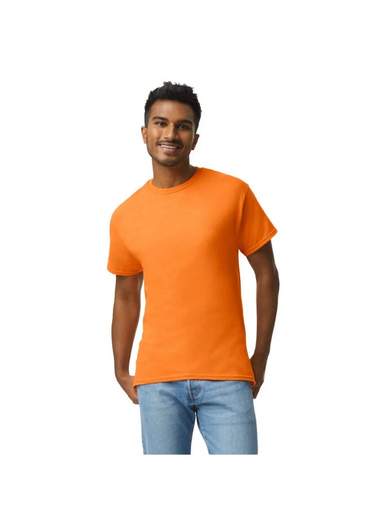Gildan - T-shirt Noir/Orange fluo - Kiabi