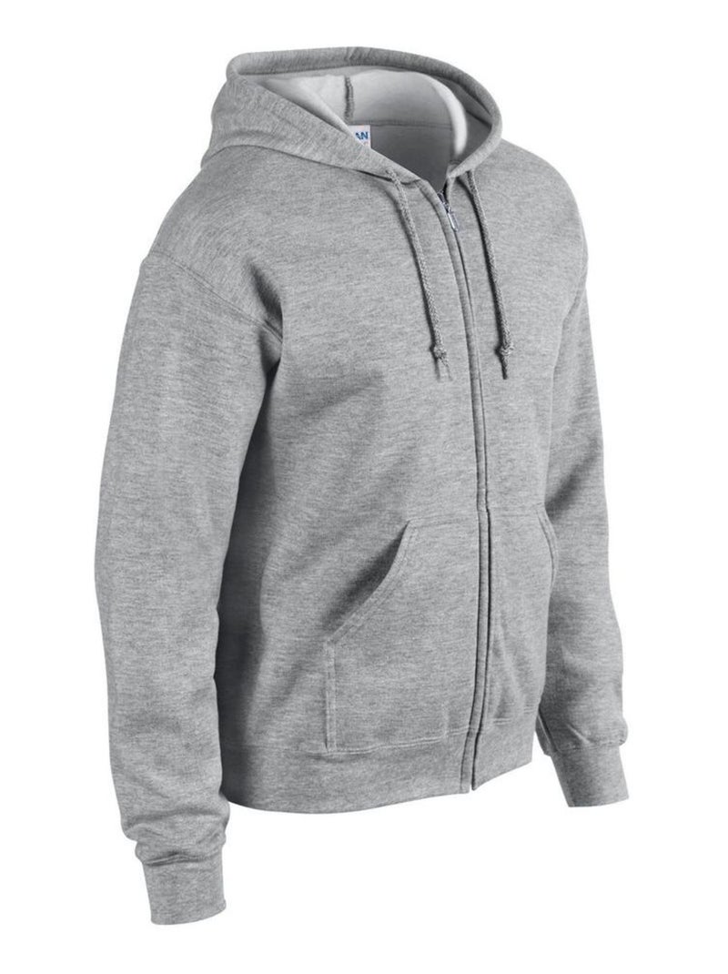 Gildan - Veste à capuche Gris - Kiabi