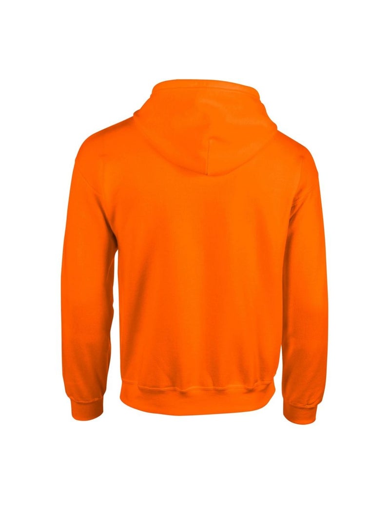 Gildan - Veste à capuche Noir/Orange fluo - Kiabi