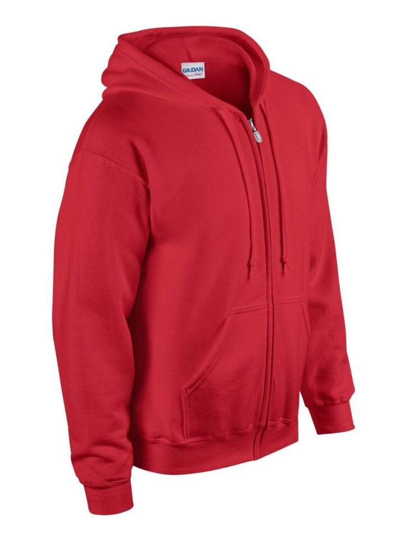 Gildan - Veste à capuche Rouge - Kiabi