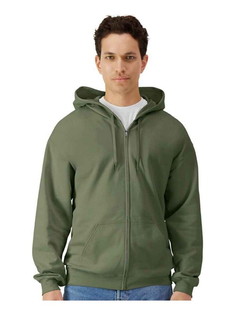 Gildan - Veste à capuche SOFTSTYLE Vert kaki - Kiabi