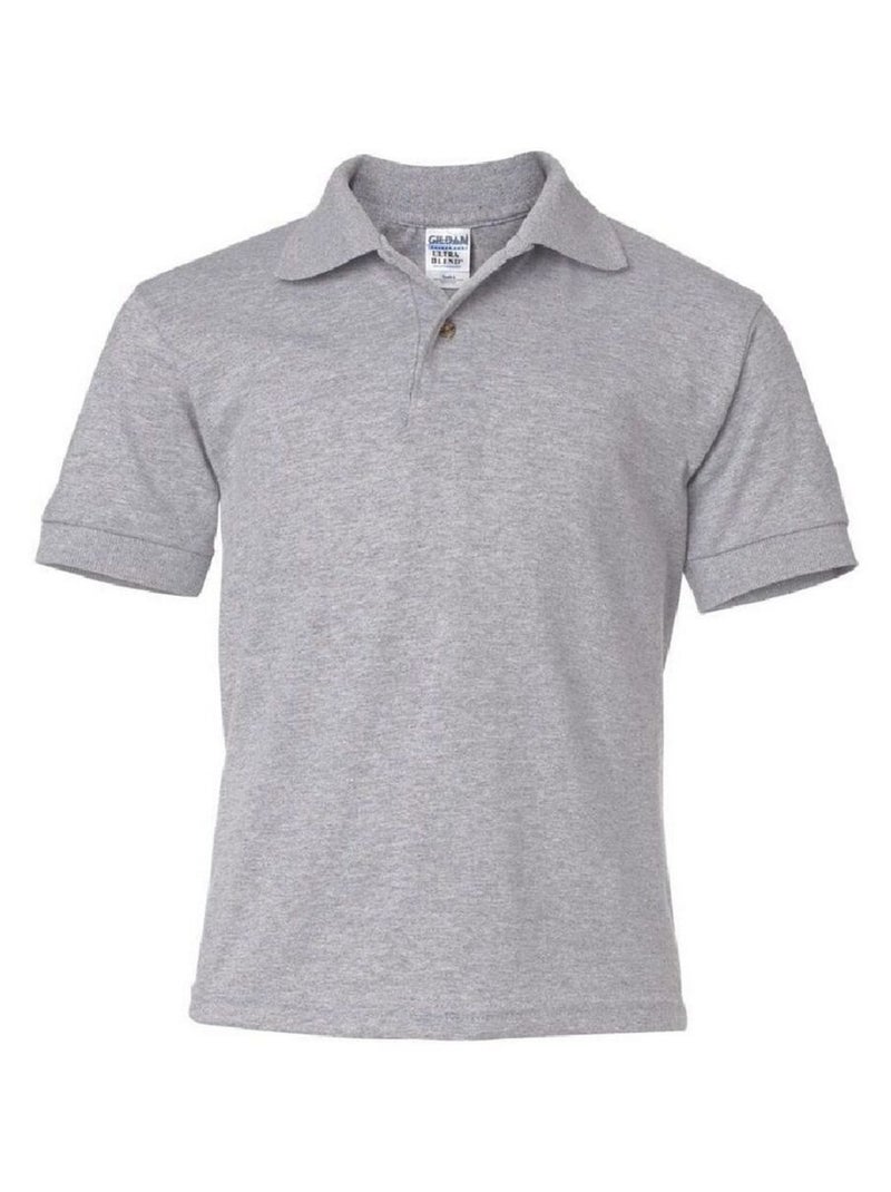 Gildan DryBlend - Polo unisexe Gris moyen - Kiabi