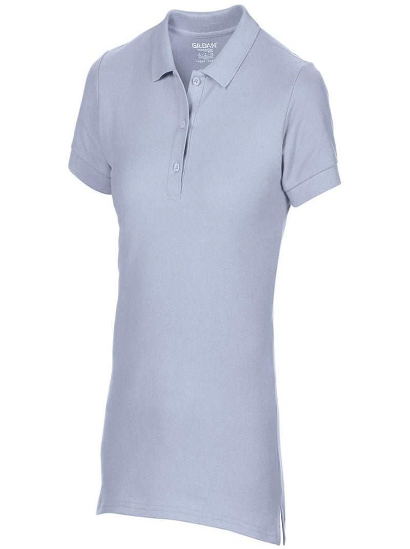 Gildan Polo Sport Double Pique en coton premium pour femmes/dames Bleu clair - Kiabi
