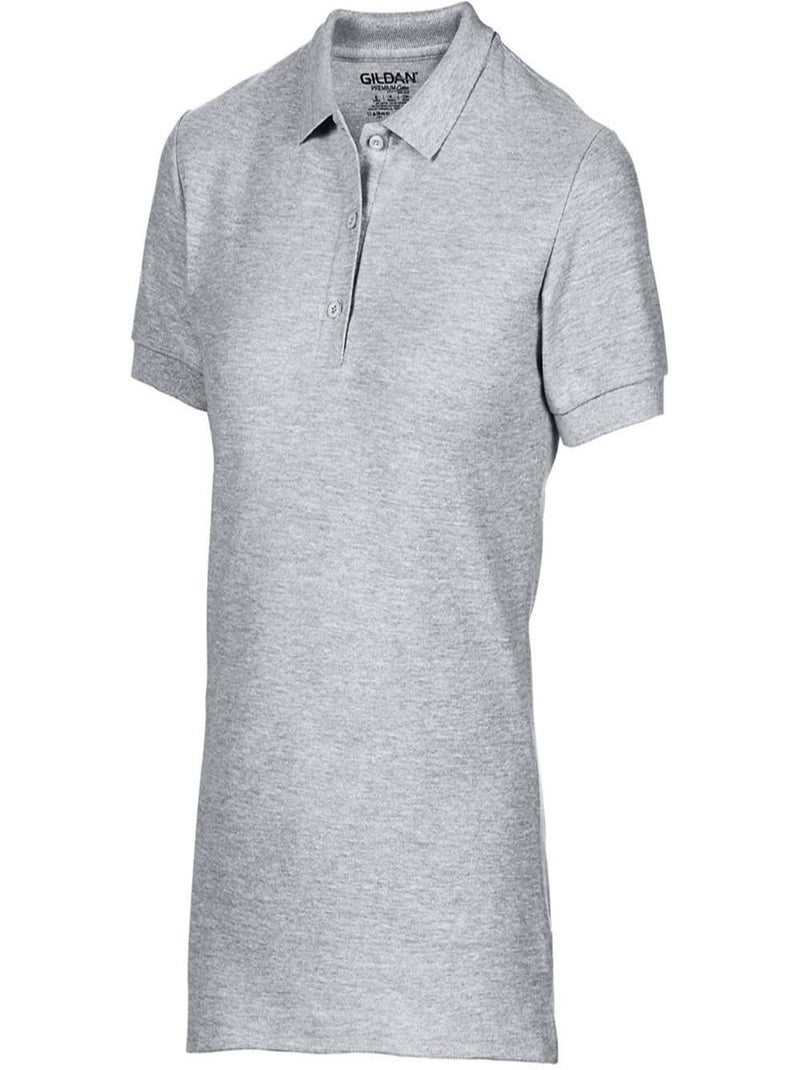 Gildan Polo Sport Double Pique en coton premium pour femmes/dames Gris moyen - Kiabi
