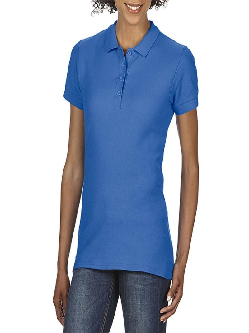 Gildan Softstyle Womens/Ladies - Polo à manches courtes en double piqué Bleu roi - Kiabi