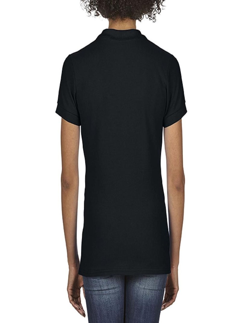 Gildan Softstyle Womens/Ladies - Polo à manches courtes en double piqué Noir - Kiabi