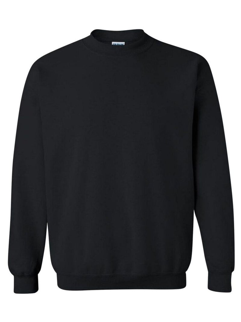 Gildan Sweat-shirt unisexe à col ras du cou en mélange lourd pour enfants Noir - Kiabi