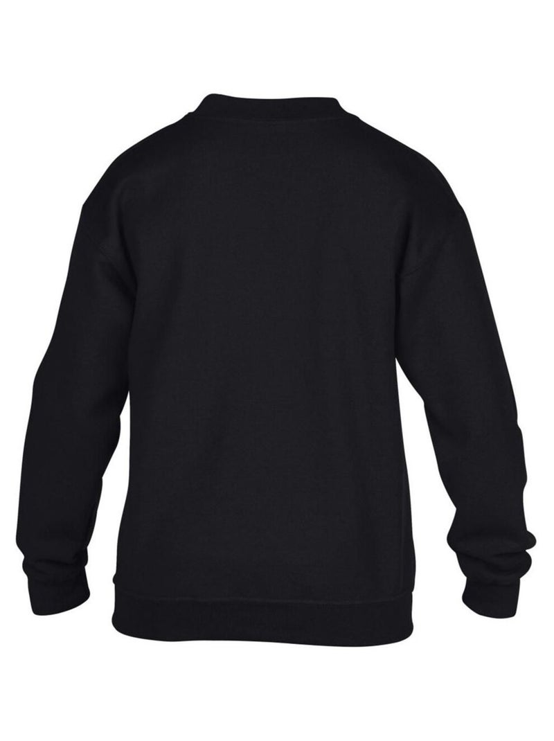 Gildan Sweat-shirt unisexe à col ras du cou en mélange lourd pour enfants Noir - Kiabi