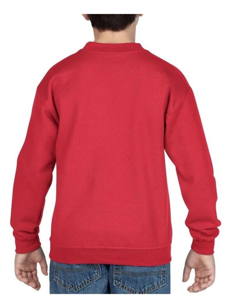 Gildan Sweat-shirt unisexe à col ras du cou en mélange lourd pour enfants Rouge - Kiabi