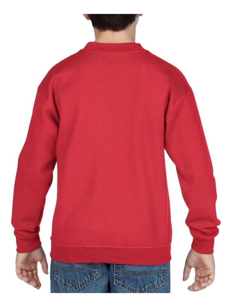 Gildan Sweat-shirt unisexe à col ras du cou en mélange lourd pour enfants Rouge - Kiabi