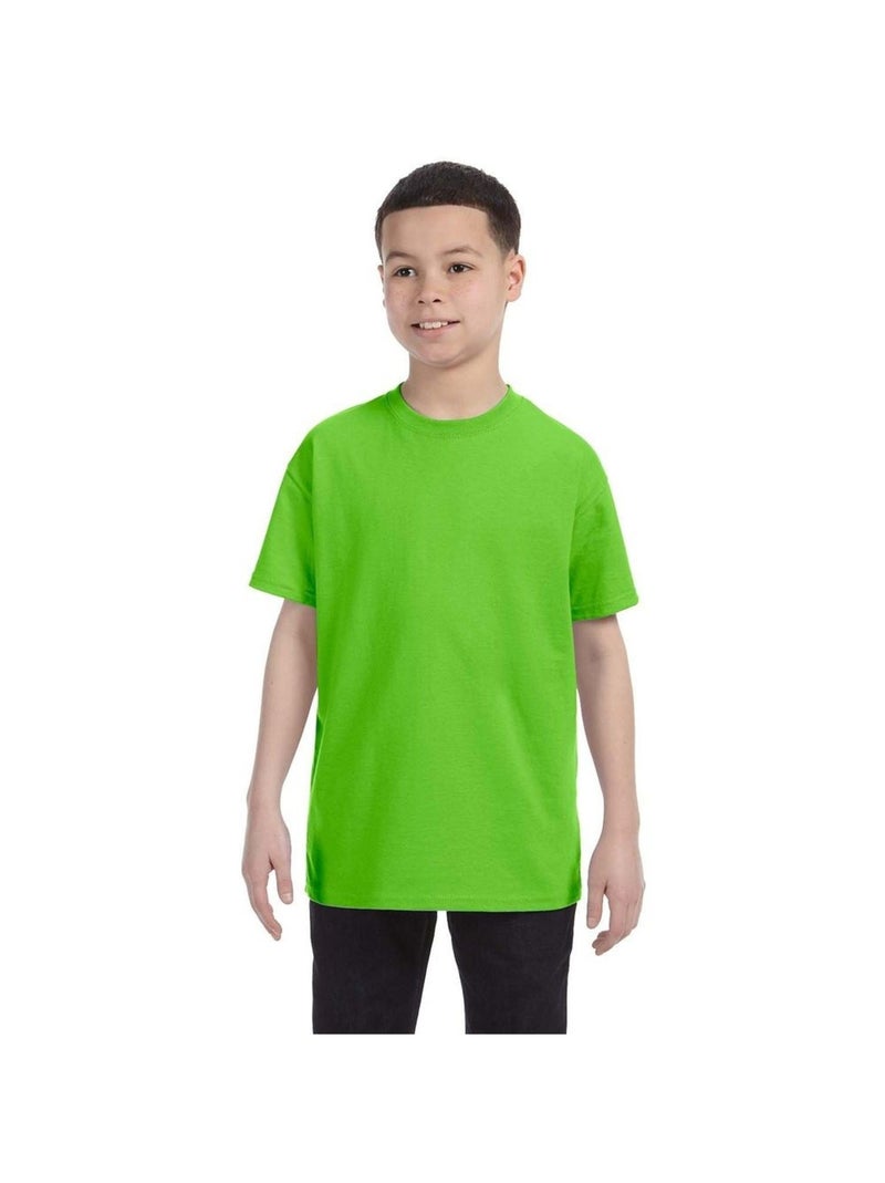 Gildan T-shirt unisexe en coton lourd pour jeunes Vert fluo - Kiabi
