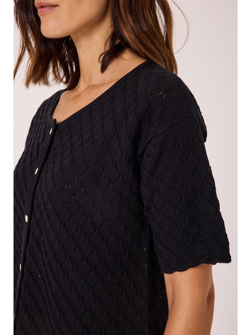 Gilet 100% coton - Terre de Marins Noir - Kiabi