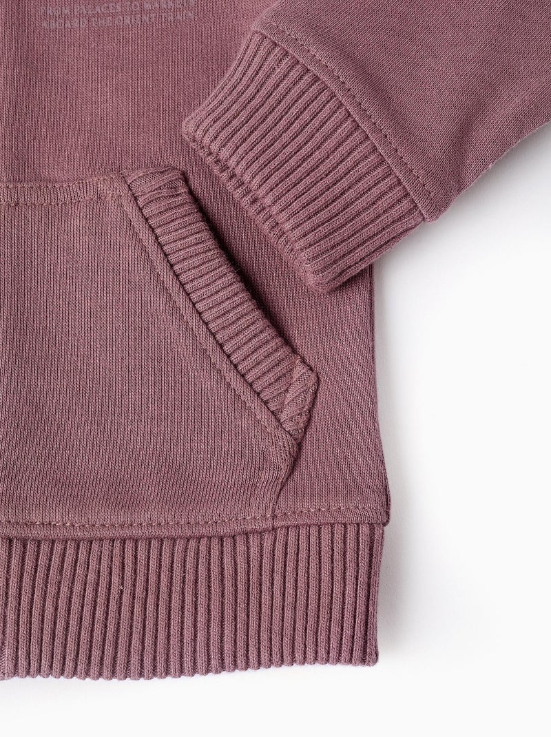 Gilet 100% coton, avec capuche ISTANBUL Violet - Kiabi