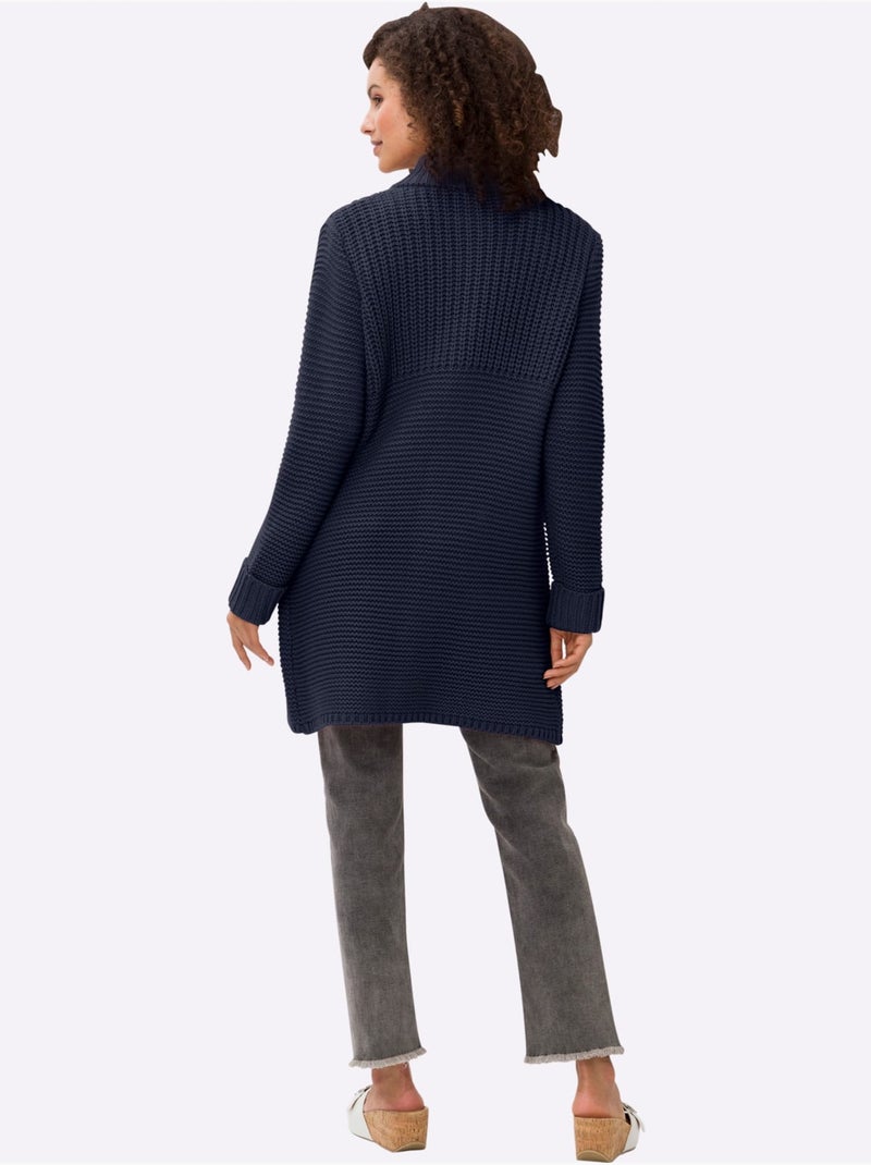 Gilet 15% Laine - Taille Standard - helline Bleu marine - Kiabi