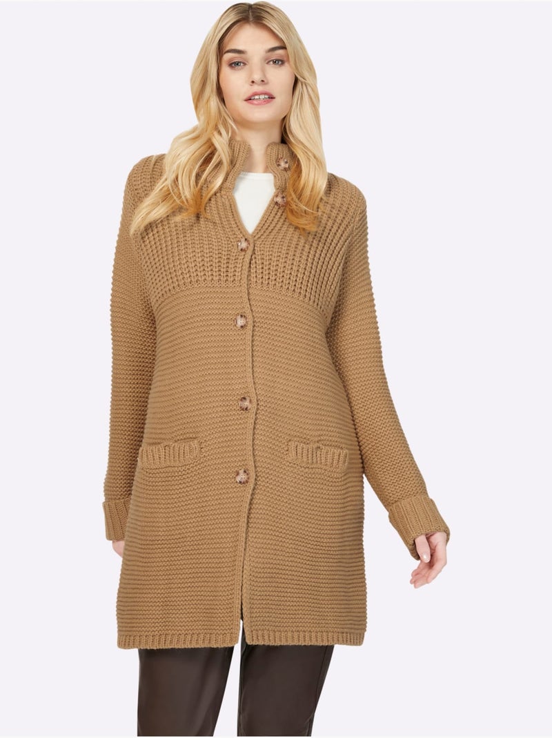 Gilet 15% Laine - Taille Standard - helline Marron - Kiabi