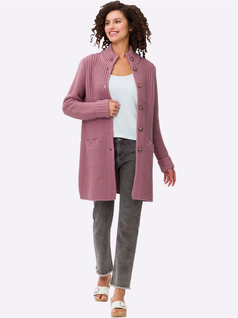 Gilet 15% Laine - Taille Standard - helline Rose - Kiabi