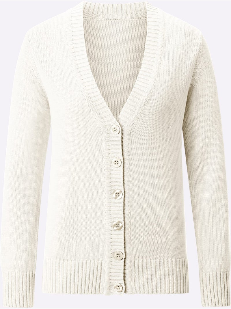 Gilet 50% Coton - Taille Standard - Witt Blanc cassé - Kiabi