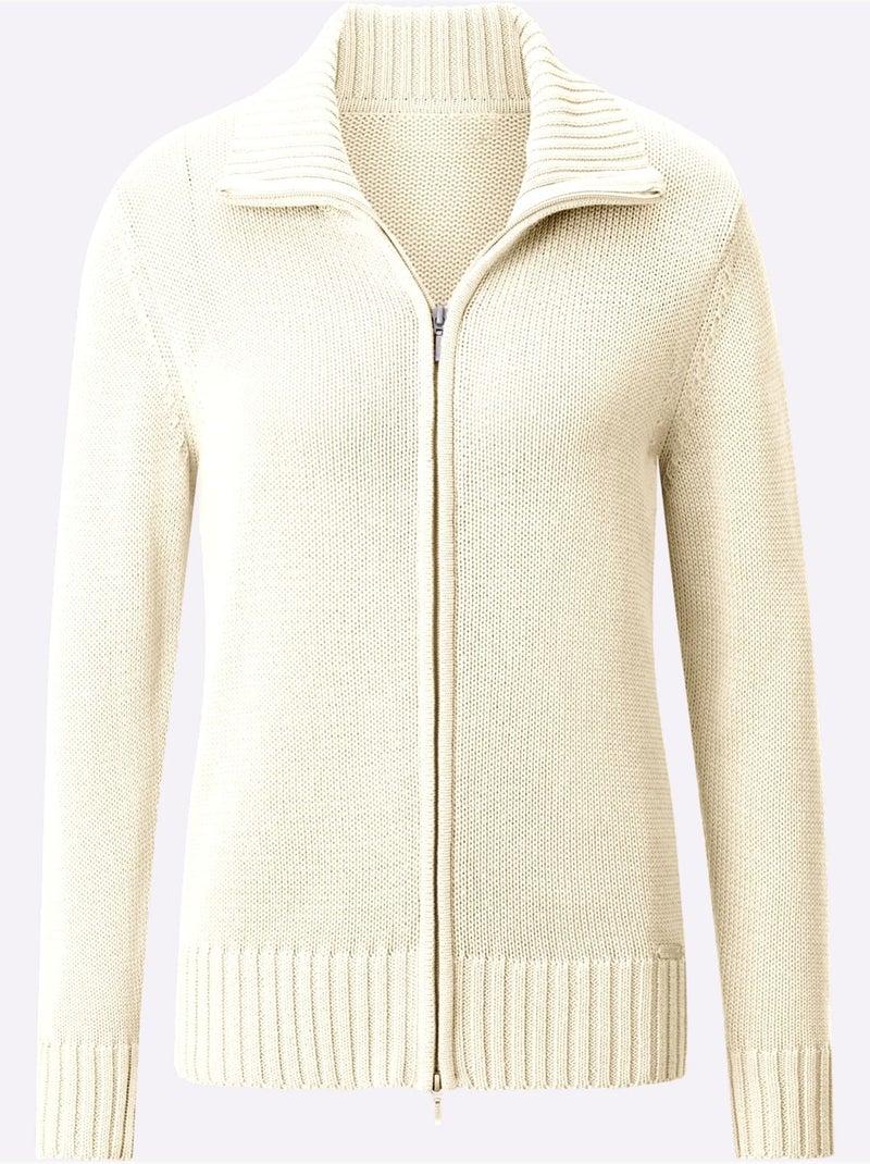 Gilet 50% coton - taille standard - witt Blanc cassé - Kiabi