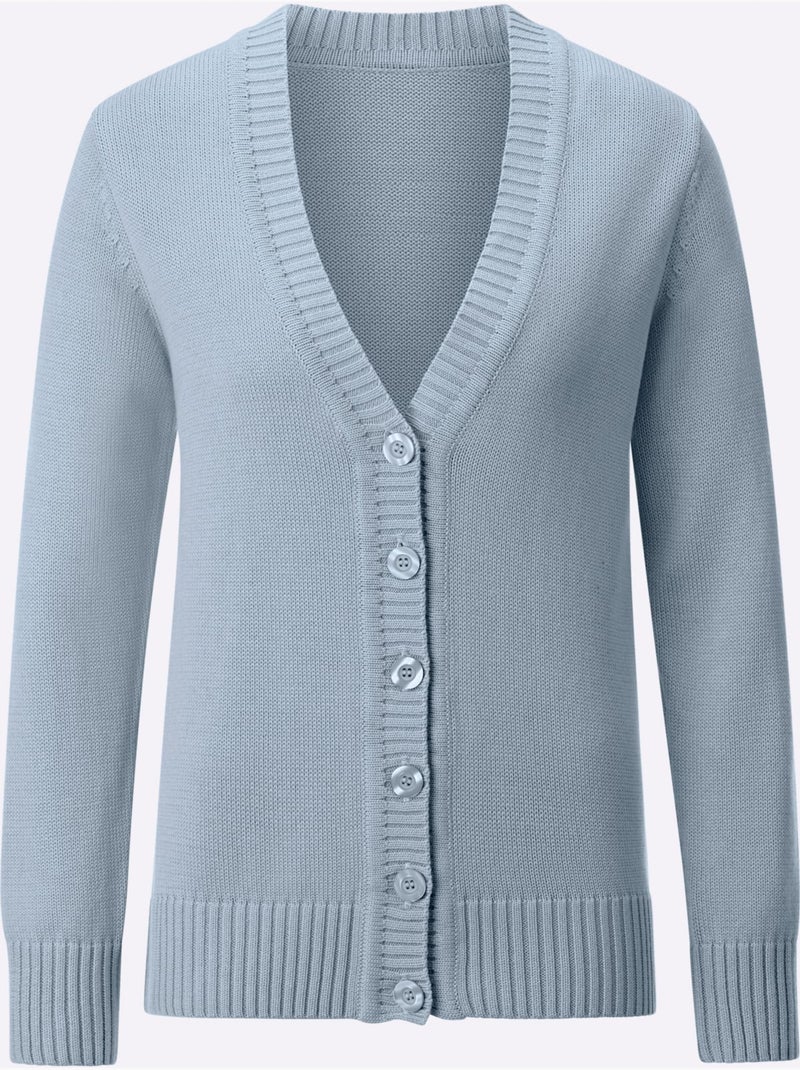Gilet 50% Coton - Taille Standard - Witt Bleu ciel - Kiabi