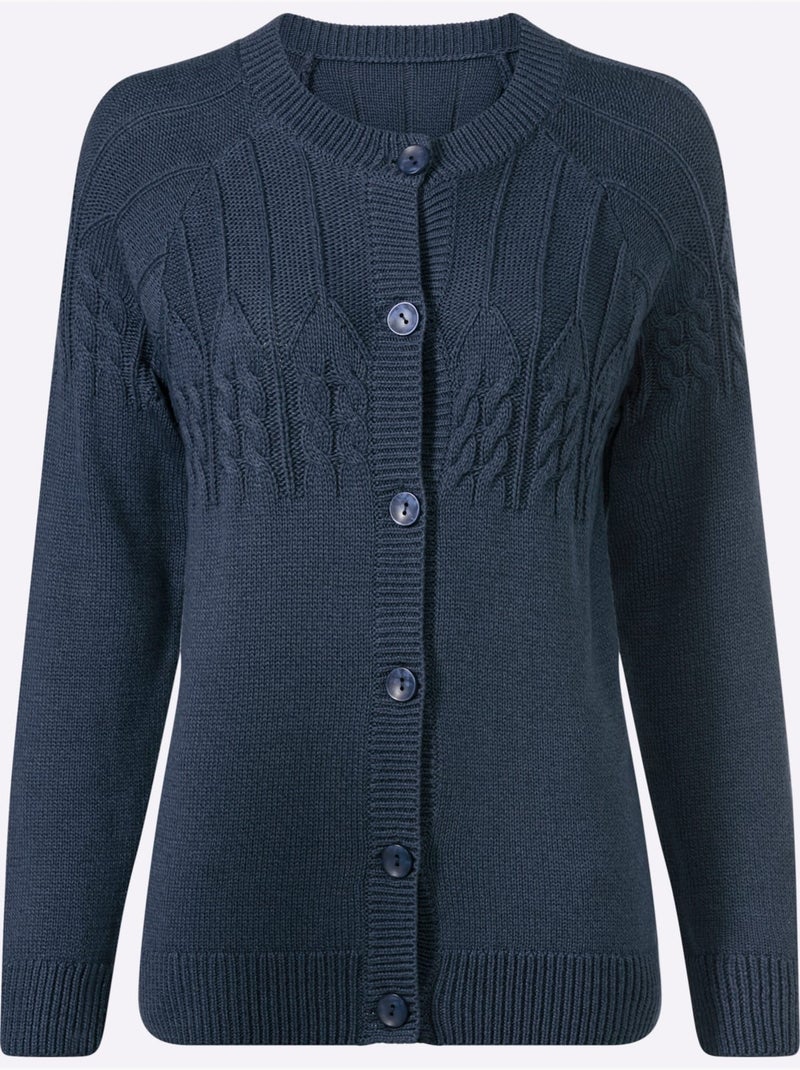 Gilet 50% Coton - Taille Standard - Witt Bleu foncé - Kiabi