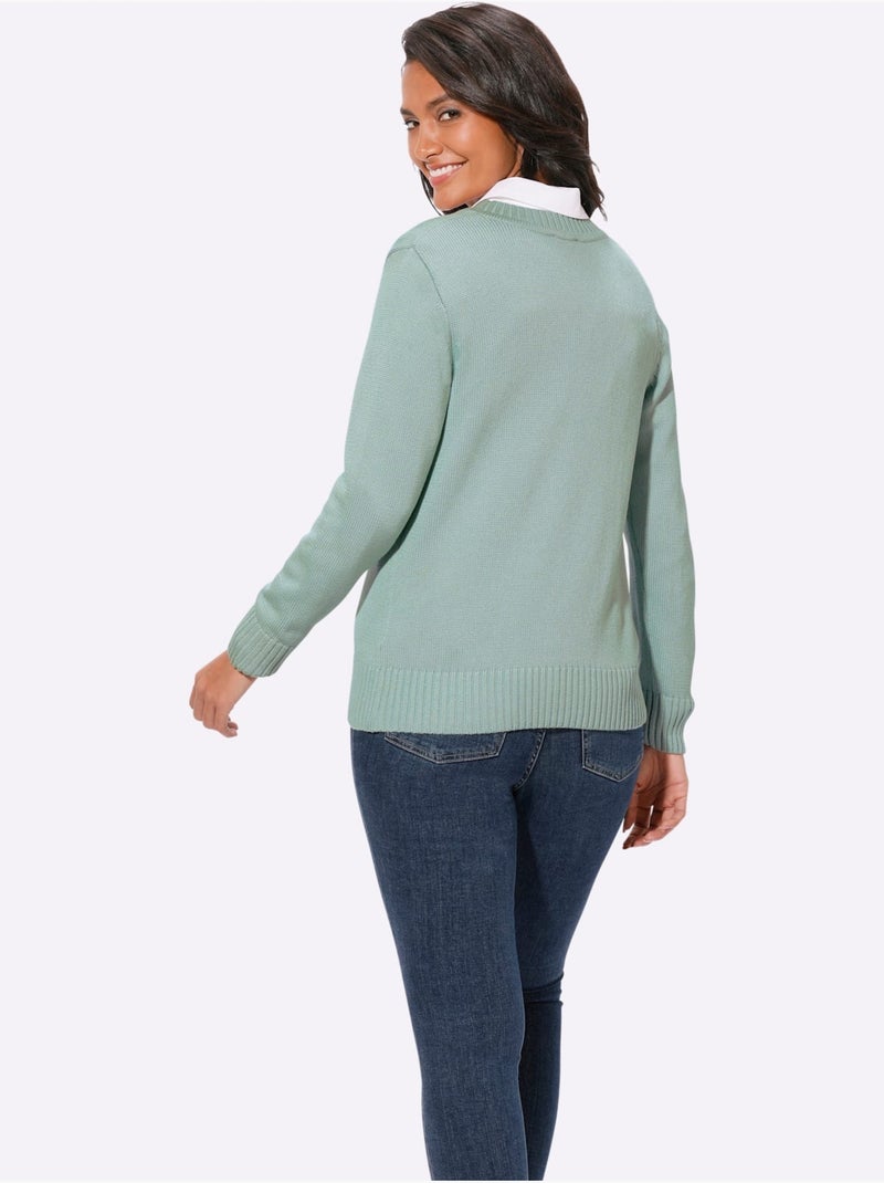 Gilet 50% Coton - Taille Standard - Witt Menthe - Kiabi