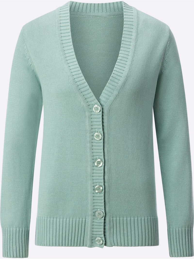 Gilet 50% Coton - Taille Standard - Witt Menthe - Kiabi