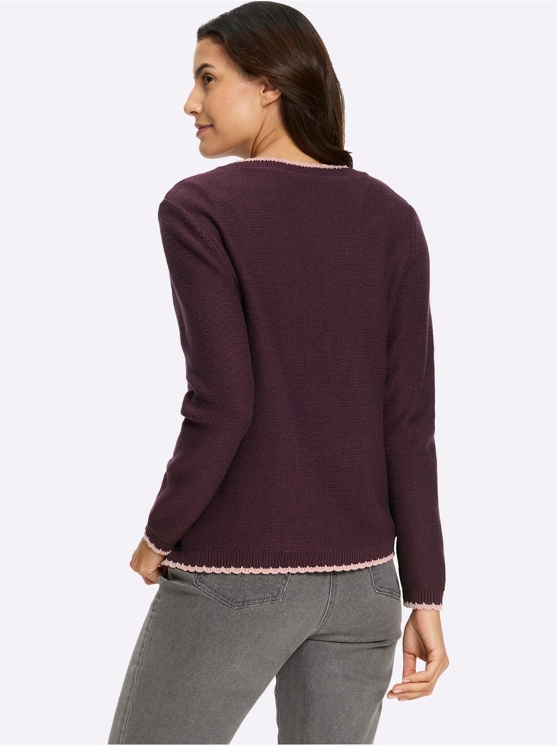 Gilet 50% Coton - Taille Standard - Witt Noir Bordeaux - Kiabi