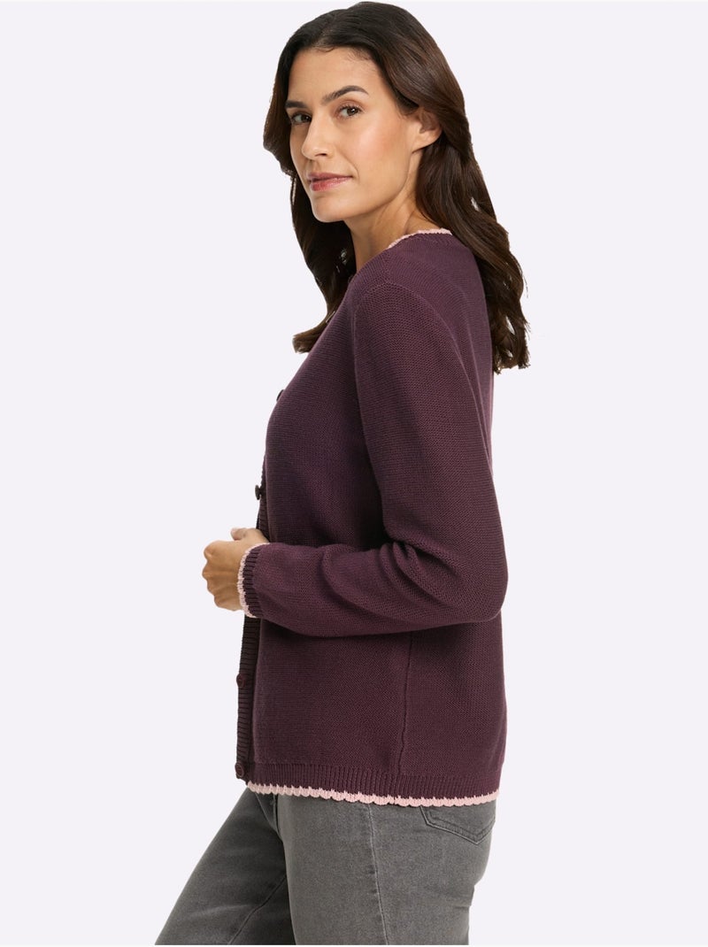 Gilet 50% Coton - Taille Standard - Witt Noir Bordeaux - Kiabi