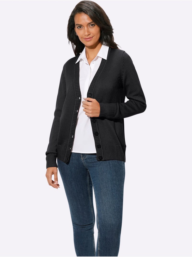Gilet 50% Coton - Taille Standard - Witt Noir - Kiabi
