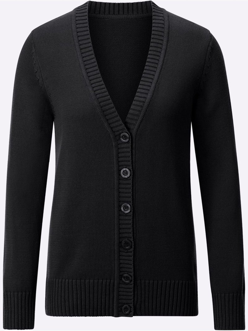 Gilet 50% Coton - Taille Standard - Witt Noir - Kiabi