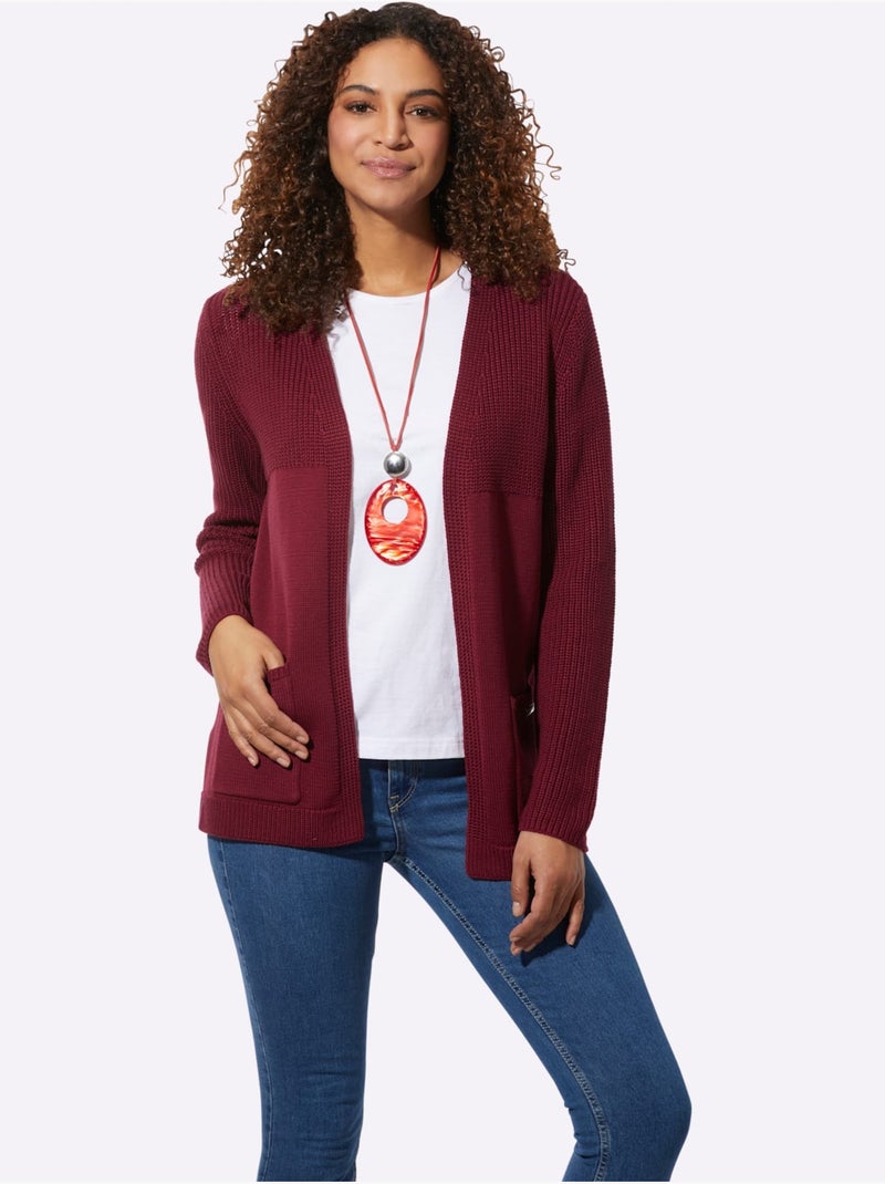 Gilet 50% coton - taille standard - witt Rouge foncé - Kiabi