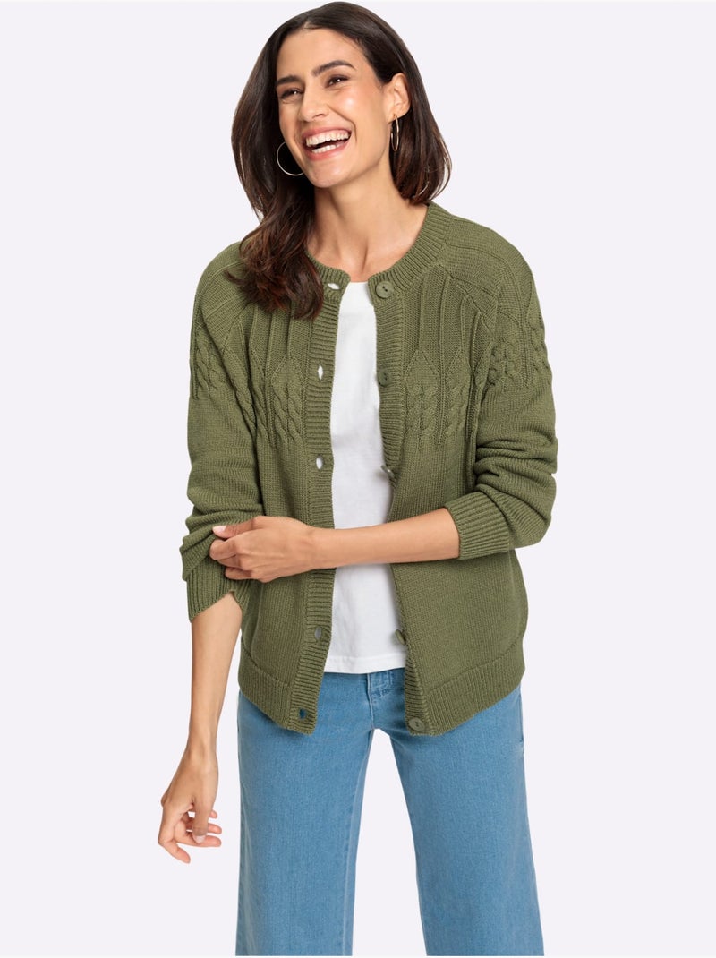 Gilet 50% coton - taille standard - witt Vert olive - Kiabi