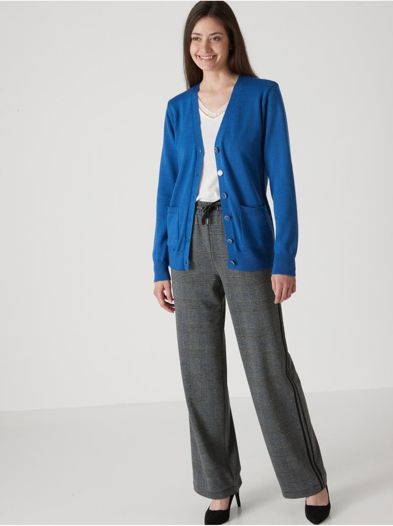 Gilet 50% laine mérinos - DAXON Bleu - Kiabi