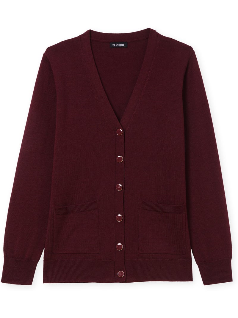 Gilet 50% laine mérinos - DAXON Bordeaux - Kiabi