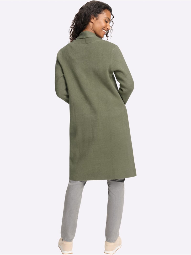 Gilet 50% viscose - taille standard - helline Kaki - Kiabi