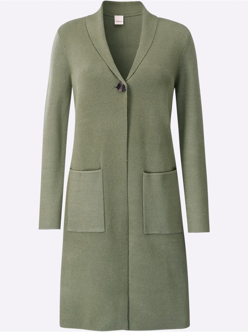 Gilet 50% viscose - taille standard - helline Kaki - Kiabi