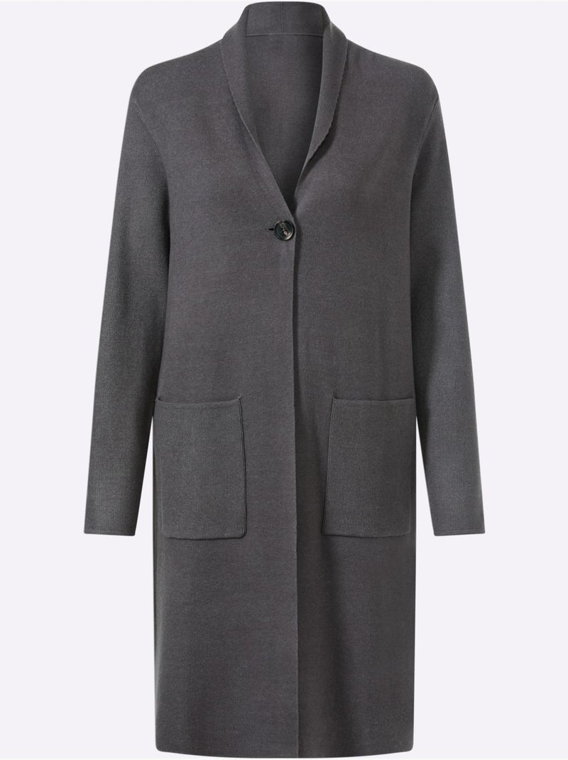 Gilet 50% viscose - taille standard - helline Noir Gris anthracite - Kiabi