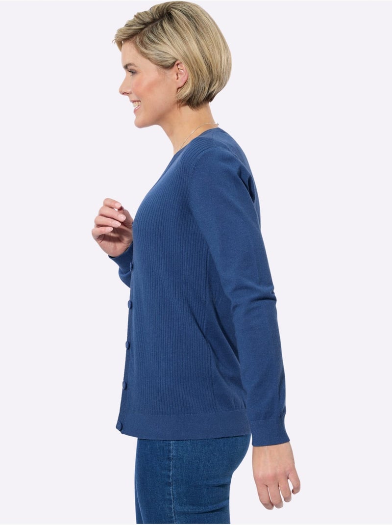 Gilet 50% Viscose - Taille Standard - Witt Bleu jean - Kiabi