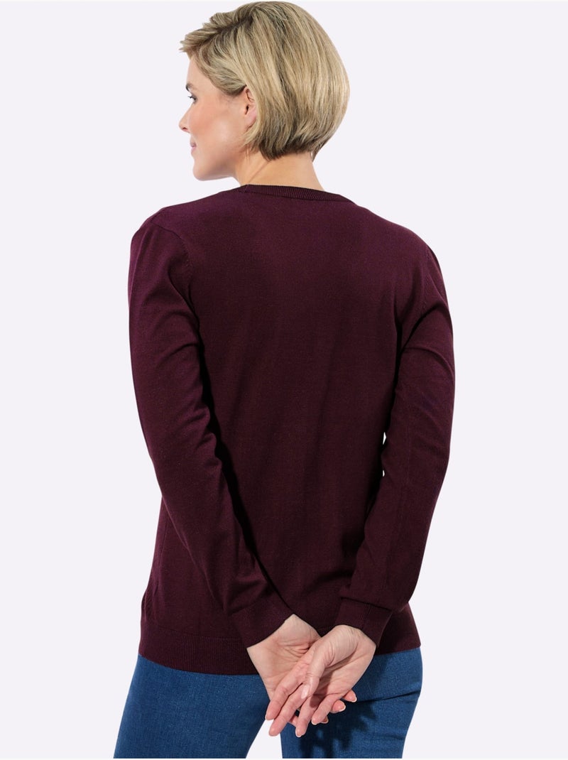 Gilet 50% Viscose - Taille Standard - Witt Noir Bordeaux - Kiabi