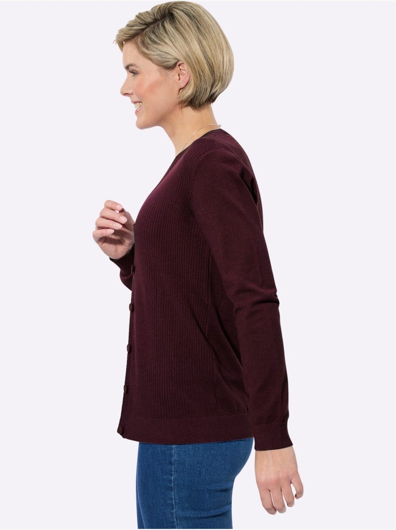 Gilet 50% Viscose - Taille Standard - Witt Noir Bordeaux - Kiabi