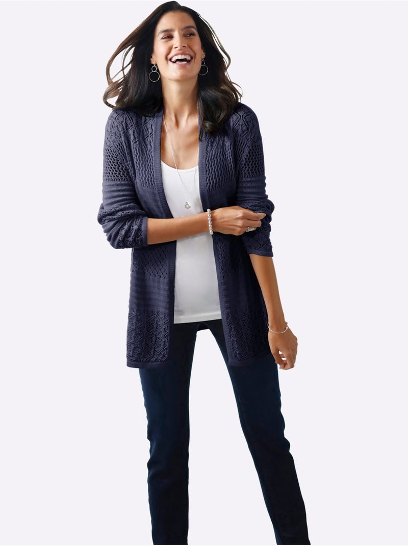 Gilet 60% Coton - Taille Standard - helline Bleu nuit - Kiabi