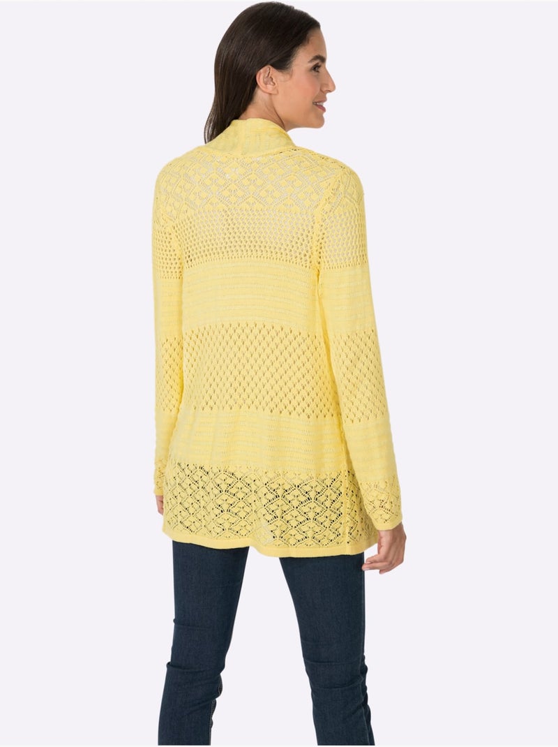 Gilet 60% Coton - Taille Standard - helline Jaune citron - Kiabi