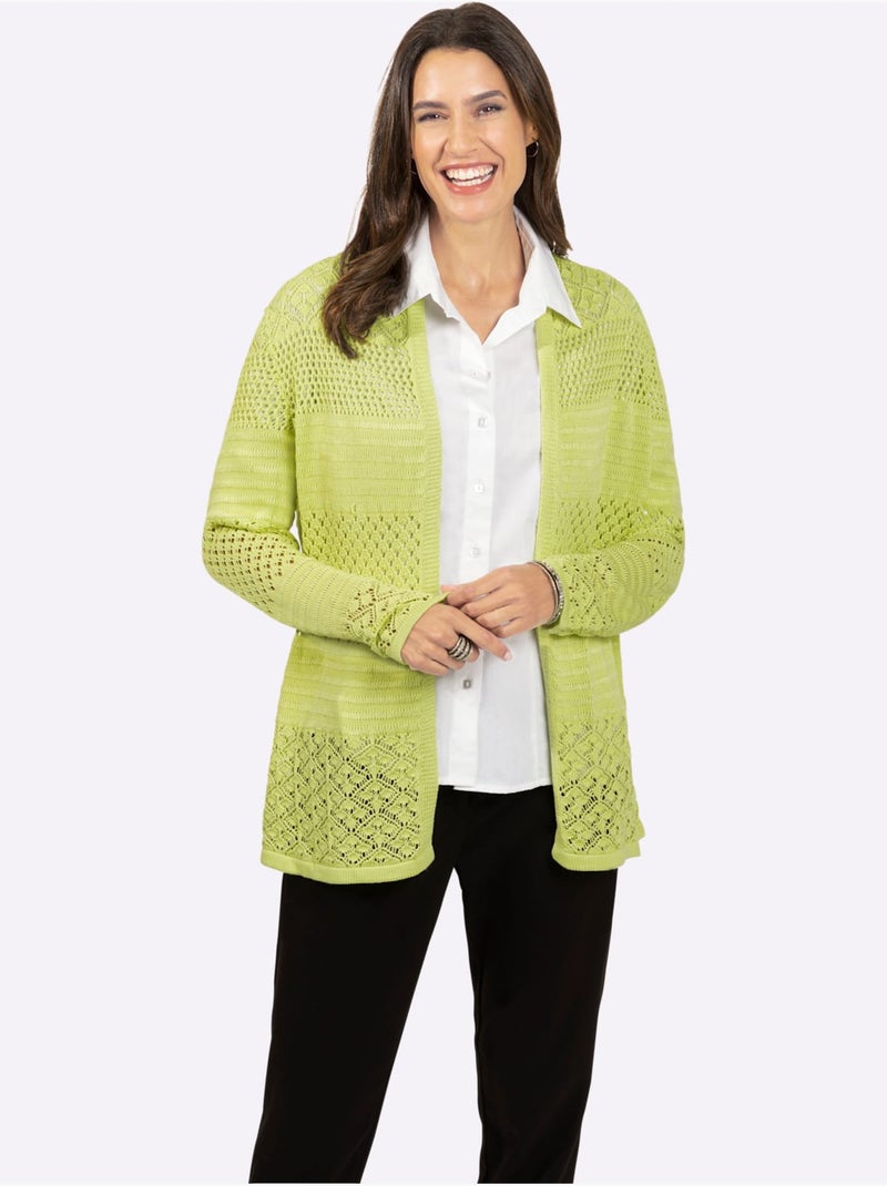 Gilet 60% Coton - Taille Standard - helline Vert pistache - Kiabi