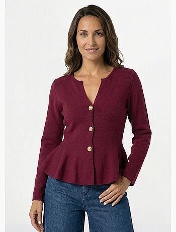 Gilet à basques avec boutons métallisés - AFIBEL