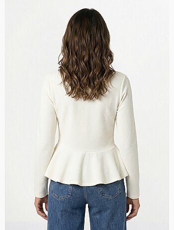 Gilet à basques avec boutons métallisés