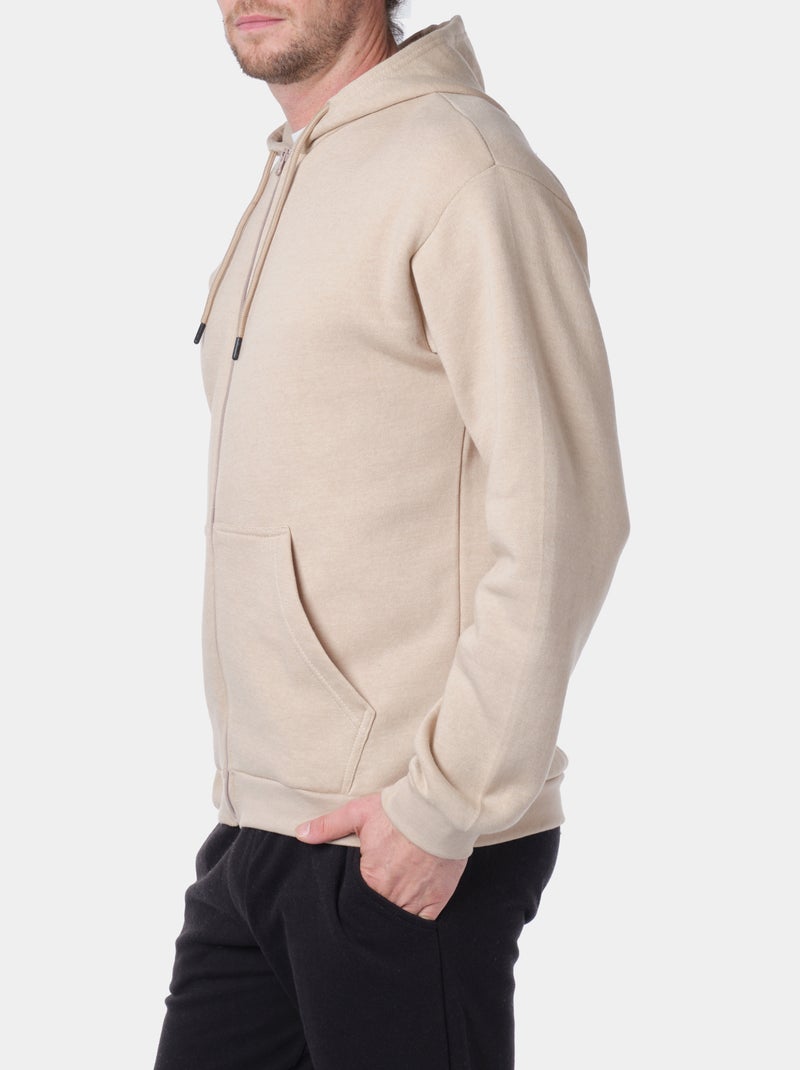Gilet à capuche Beige - Kiabi