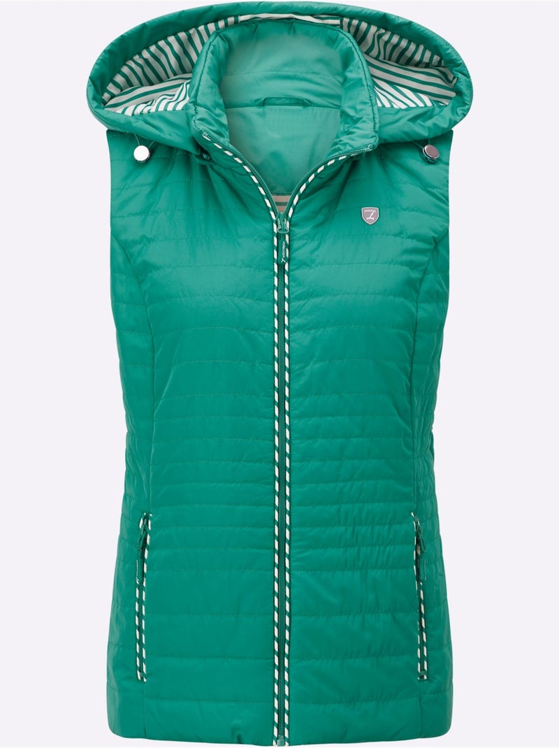 Gilet à Capuche Capuche Amovible - Taille Standard - Witt Vert émeraude - Kiabi