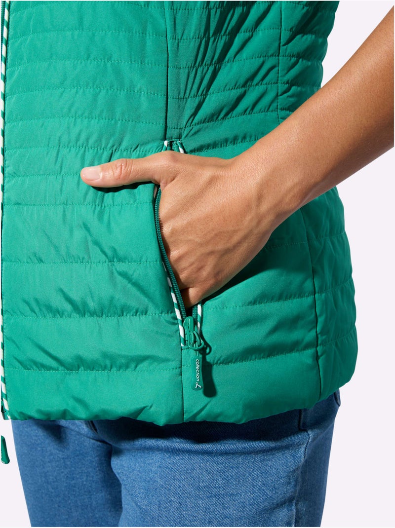 Gilet à Capuche Capuche Amovible - Taille Standard - Witt Vert émeraude - Kiabi
