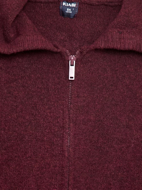 Gilet à capuche en maille chinée - Kiabi